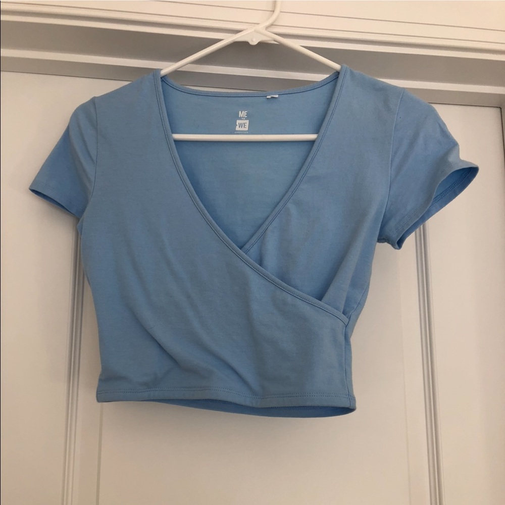 Pacsun Me to We Blue Crop Top